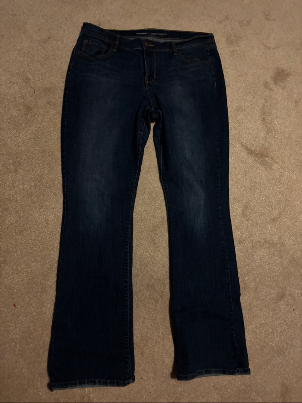Old Navy Dark Wash Curvy Mid Rise Jeans Size 14